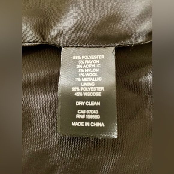 NWOT House of Harlow Double Breasted Button Blue Tweed Blazer Jacket Sz. Small - Picture 5 of 16